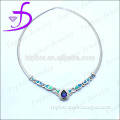 shiny opal long necklace silver 925 amethyst necklace fashion long chain necklace